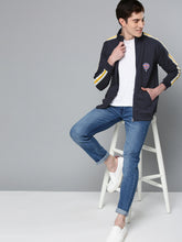 Load image into Gallery viewer, Men Navy Blue Solid Sweatshirt U7