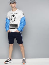 Load image into Gallery viewer, Men White Iron Man Printed Round Neck T-Shirt R4