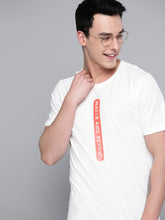 Load image into Gallery viewer, Men White Printed Round Neck T-shirt F3