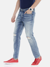 Load image into Gallery viewer, Men Blue Slim Fit Mid-Rise Highly Distressed Stretchable Jeans XX55