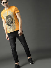 Load image into Gallery viewer, Mustard Yellow Printed T-shirt D2