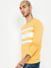 Load image into Gallery viewer, Men Yellow &amp; White Striped Sweatshirt F4