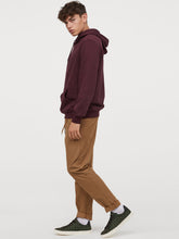 Load image into Gallery viewer, Men Maroon Hooded Sweatshirt A2