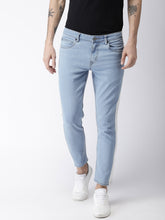 Load image into Gallery viewer, Men Blue Carrot Fit Mid-Rise Clean Look Stretchable Jeans SR5