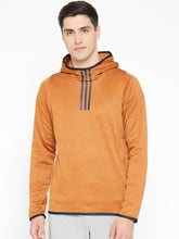 Load image into Gallery viewer, Men Rust Orange Training Freelift Climawarm 3 stripes Hoodie X30