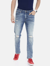 Load image into Gallery viewer, Men Blue Slim Fit Mid-Rise Highly Distressed Stretchable Jeans XX55