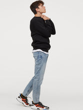 Load image into Gallery viewer, Men Black Solid Sweatshirt SS2